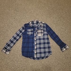 zara boys colorblock plaid flannel shirt